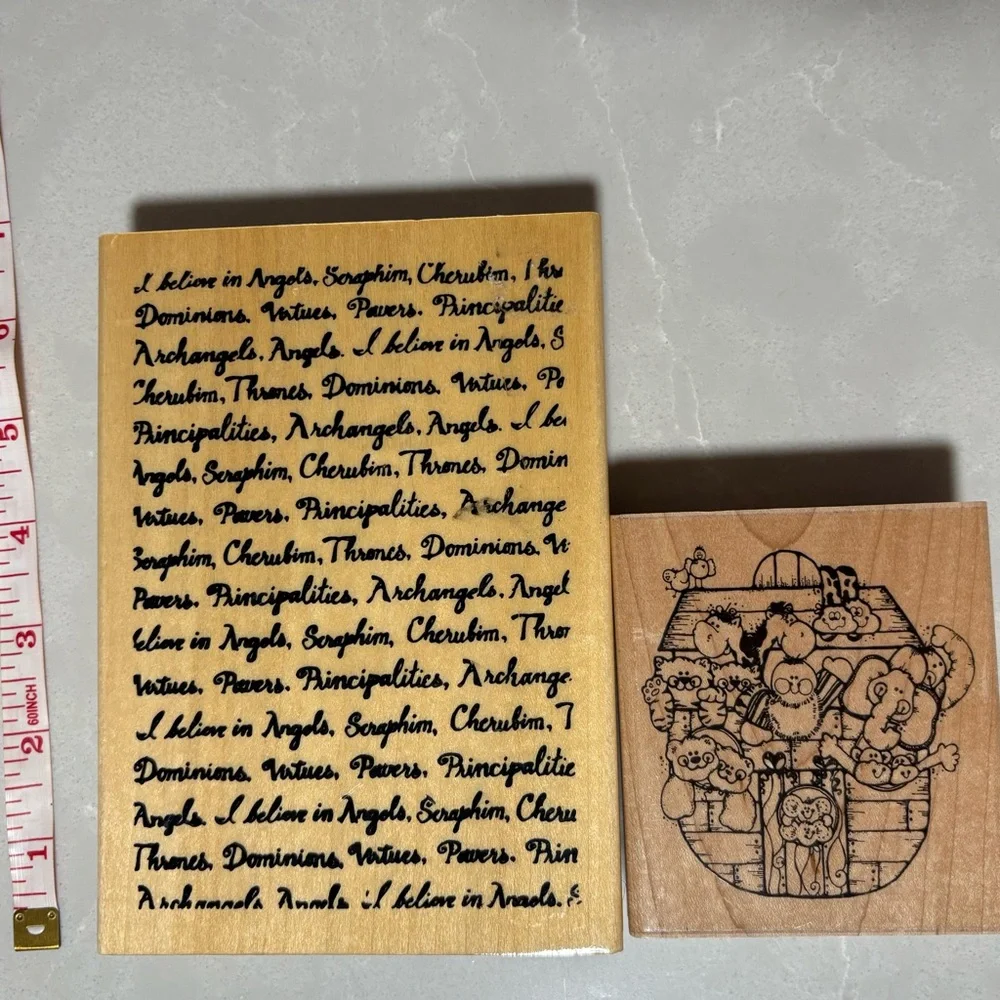 Vintage & New High-Quality Rubber Wood Stamp Collection Set - Picture 13 of 15